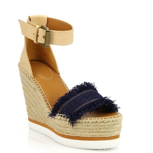 See by Chloe Glyn Leather & Canvas Platform Sandal - Picture 5 of 15